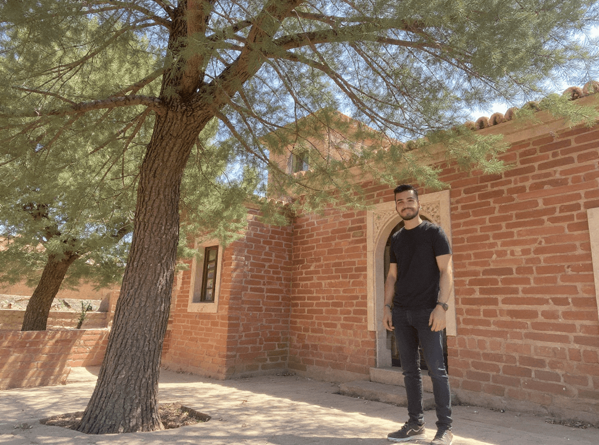 AI generated: Subject: Image uploaded under an Algerian tree near a red brick dwelling.
Description: A candid and...