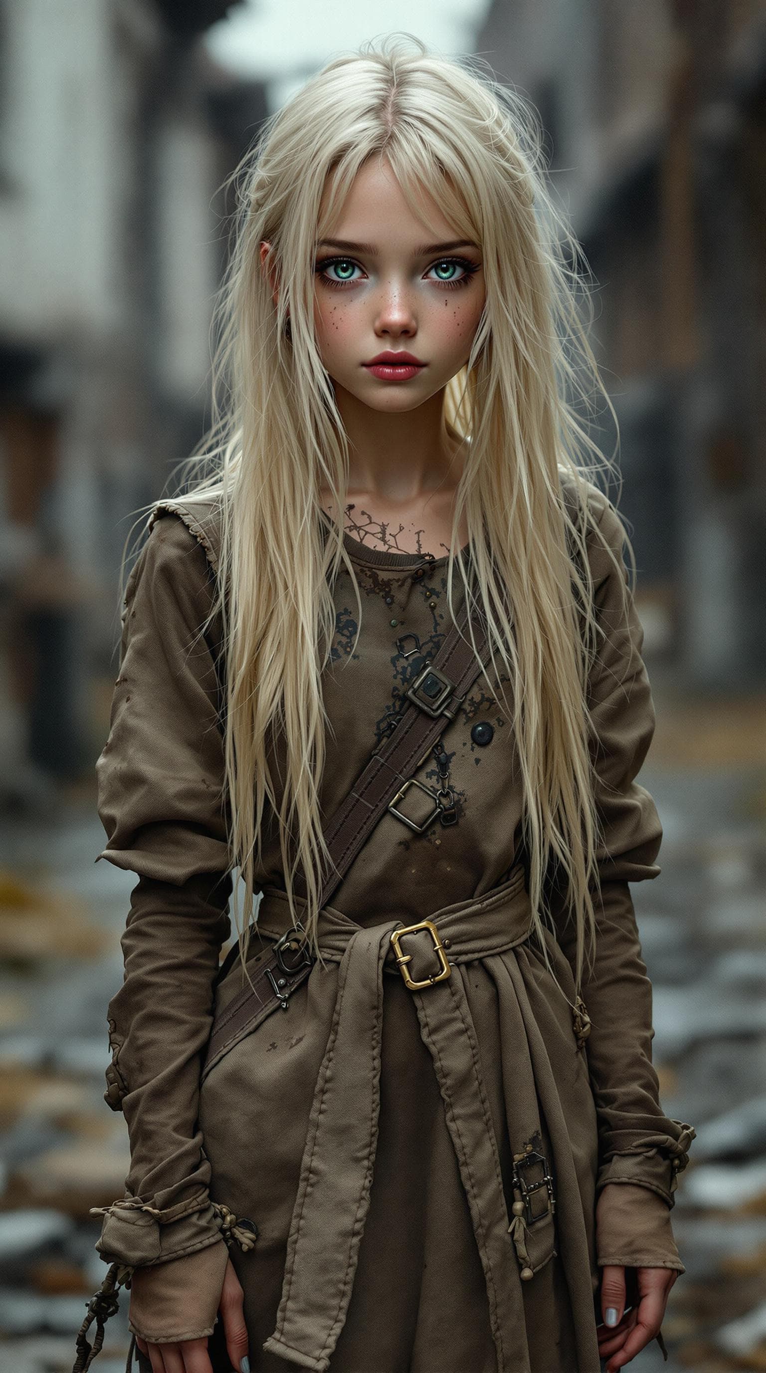 AI generated: a professional photo of a exceptionally of the most beautiful Russia girl (age 13) in the world, sho...