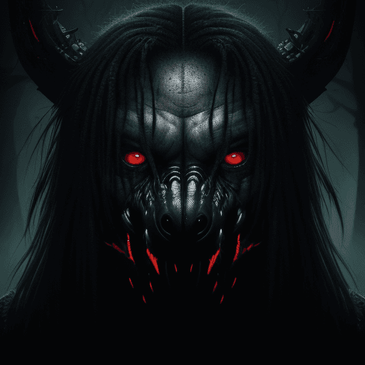 AI generated: Predator, movie, atmosphere of darkness and horror, clear details, scary muzzle, in the style of ill...