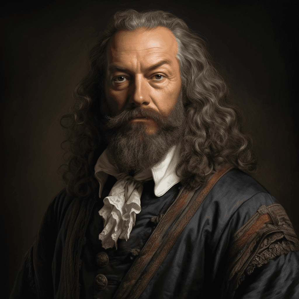 AI generated: Mesmerizing, handsome, 18th century man, beard, by Ernest Meissonier, by Mert and Marcus, by John St...