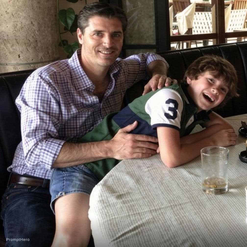 AI generated: put the boy flat over the man's knee. Make the boy cry.  Raise one of the man's hand's over the boys...