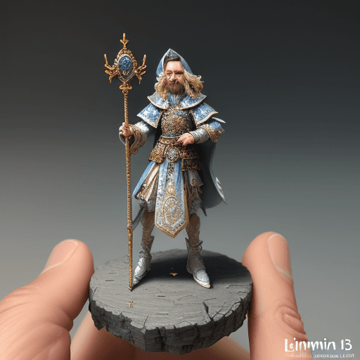 AI generated:   Remove Use these settingsdreamlikeart pmini style, painted miniature of wizard in a base, characte...
