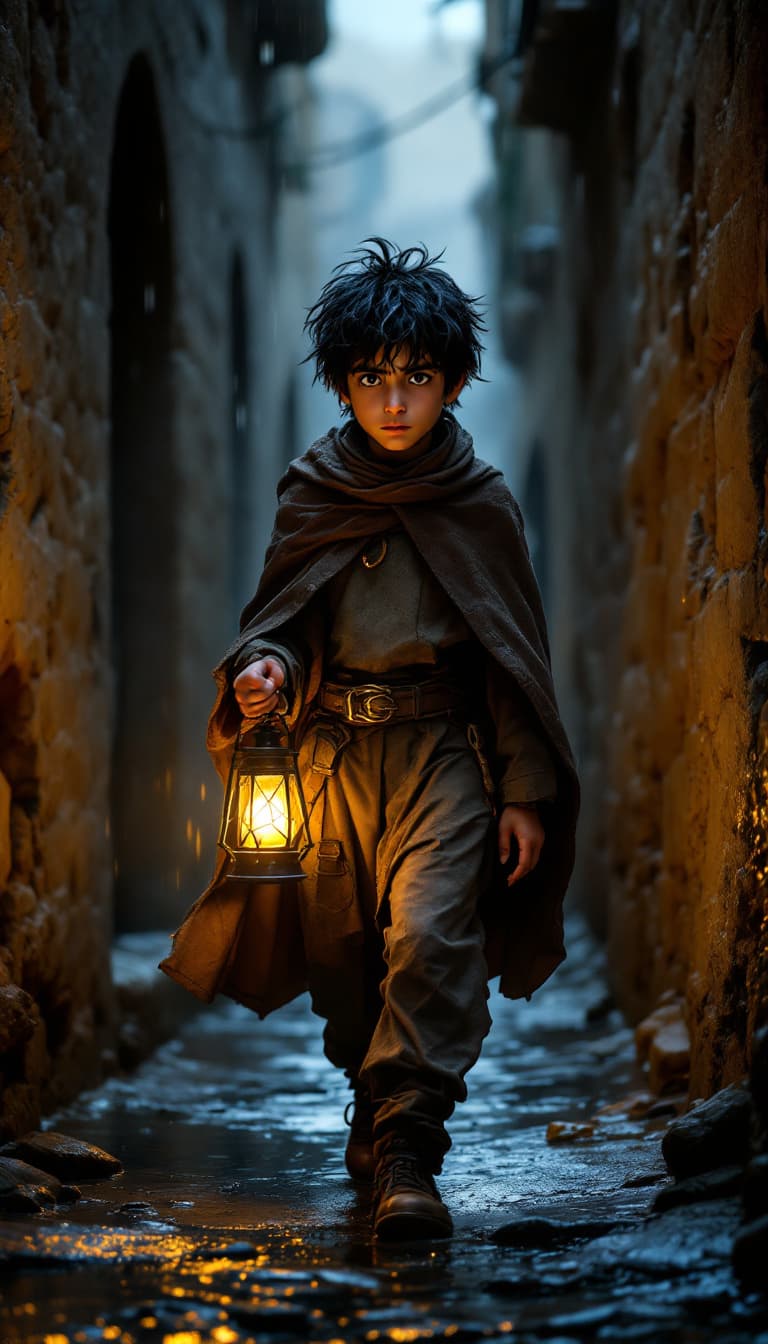 AI generated: Wide
Description: Norooz, a 10-year-old boy with messy jet-black hair, almond-shaped dark brown eyes...