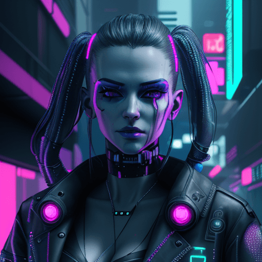 AI generated: Hyperrealistic full-length portrait of a futuristic cyberpunk hacker | in a neon-lit cyber alley | d...