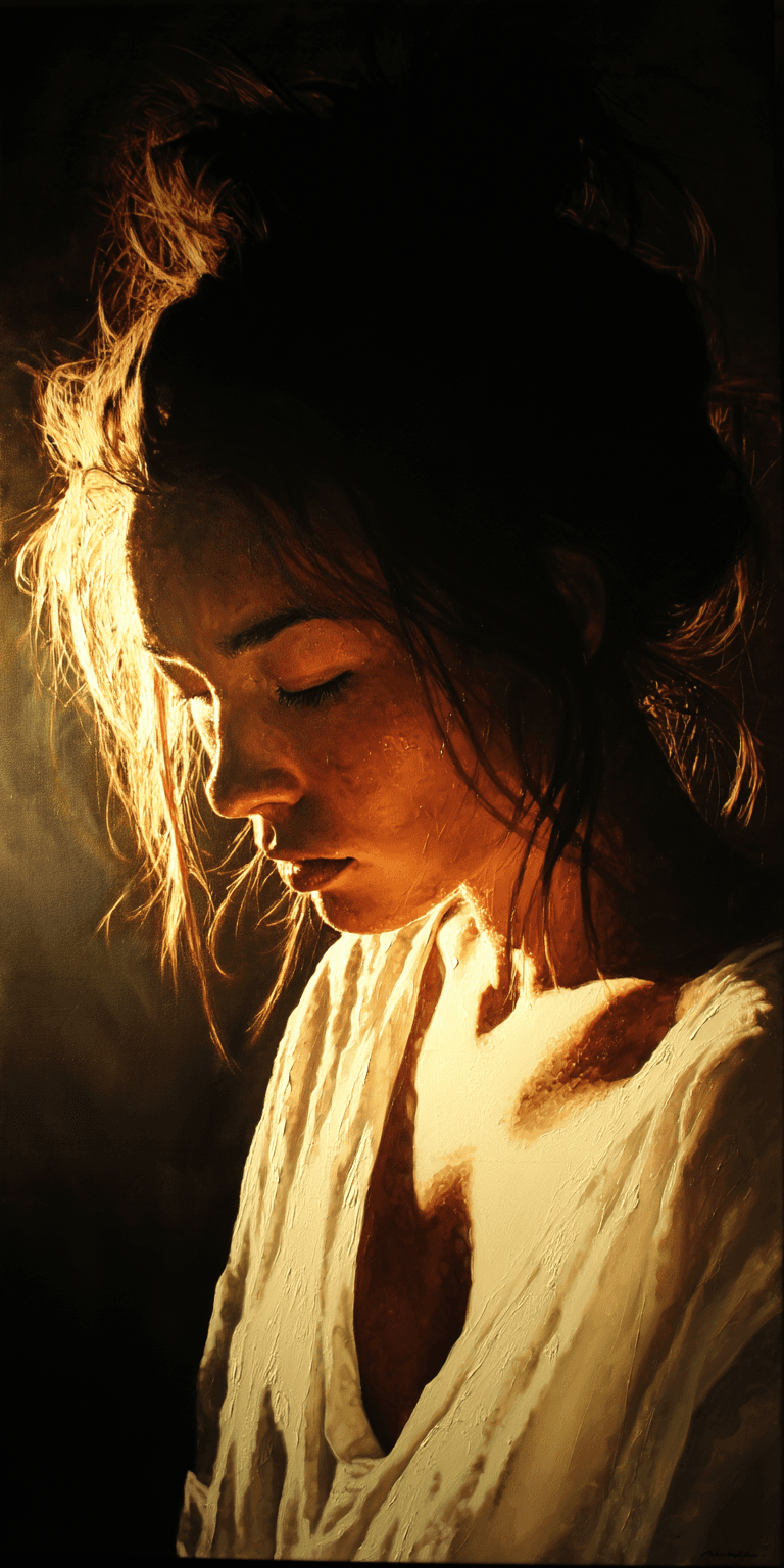 AI generated: woman, soft-focused realism --chaos 75 --ar 1:2 --raw --profile 1kixoc4 --stylize 750 --v 7