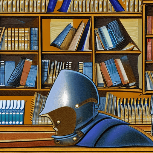 AI generated: A fascinating and skillfully detailed illustration with aspect ratio 16:9. The knight in old armor s...