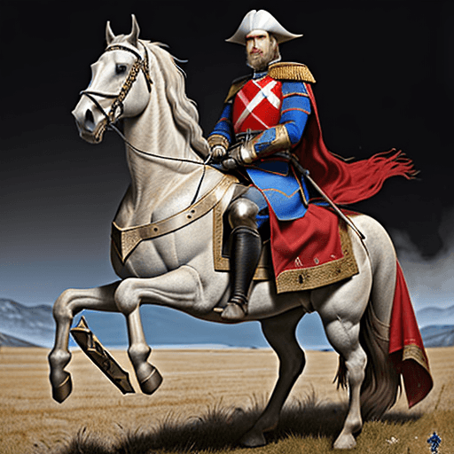 AI generated: hoto of a ultra realistic knight 1402 year on horse. Illustrate Stefan Lazarevich, the Serbian despo...