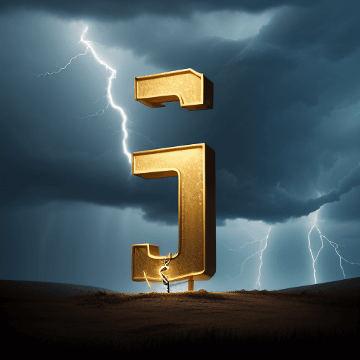 AI generated: The letter S being struck by a bolt of lightning