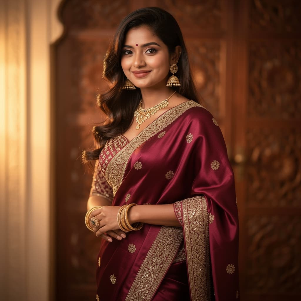 AI generated: Indian sexy lady in sari 