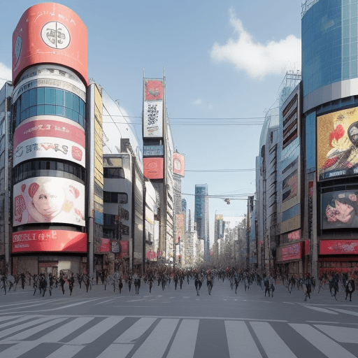 AI generated: Distrito de Shibuya y su cruce iconico en anime

