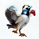 AI generated: anthro, bird, (puffin), wings, beak, female, fluffy hair, masterpiece countershading, digital art, r...