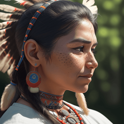 AI generated: hyper-realistic photograph, woman, a slight smile, side view looking away from the camera, close-up ...