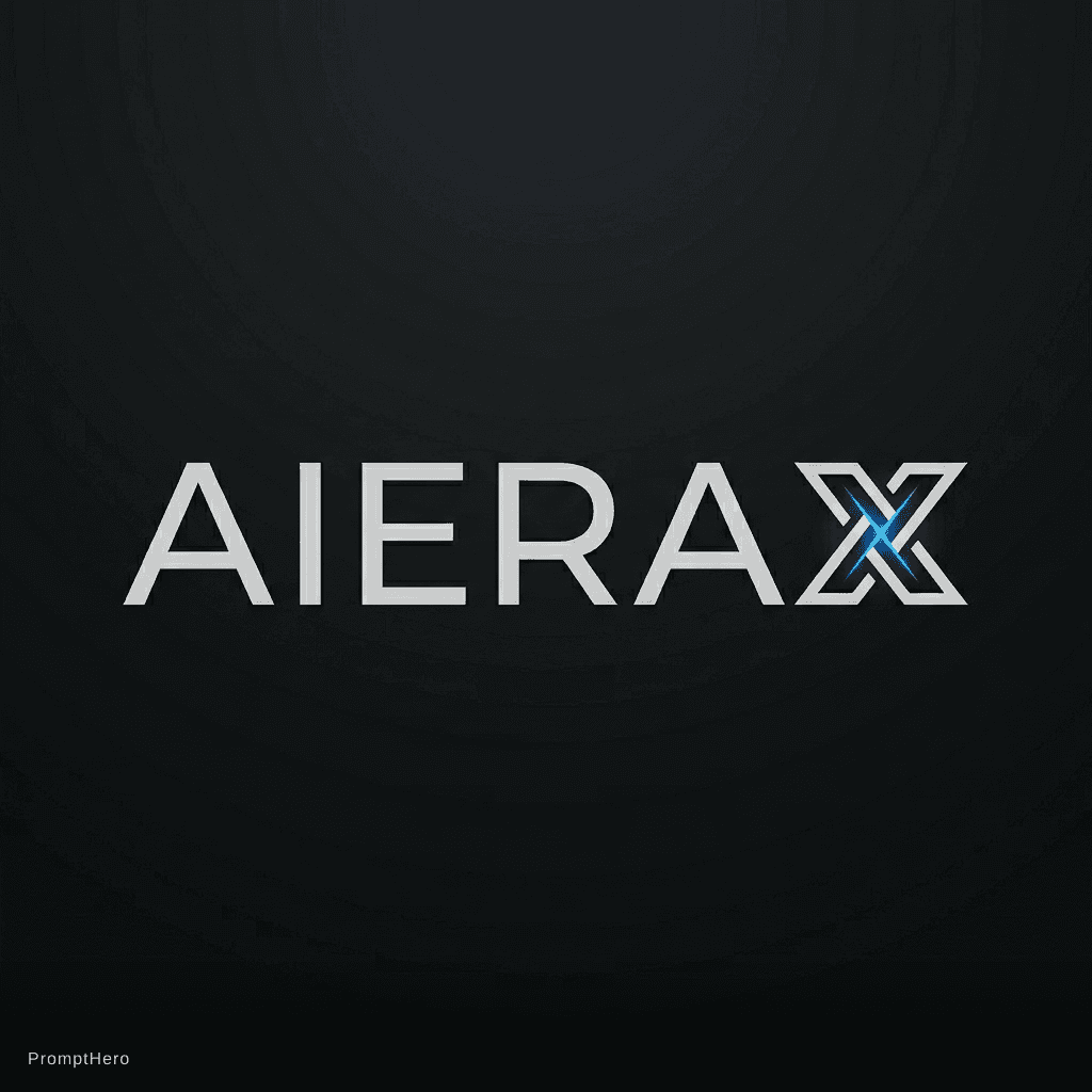 AI generated: "A minimalist, luxurious, and modern logo for a marketing agency named 'AIERAX'. The text 'AIERAX' i...