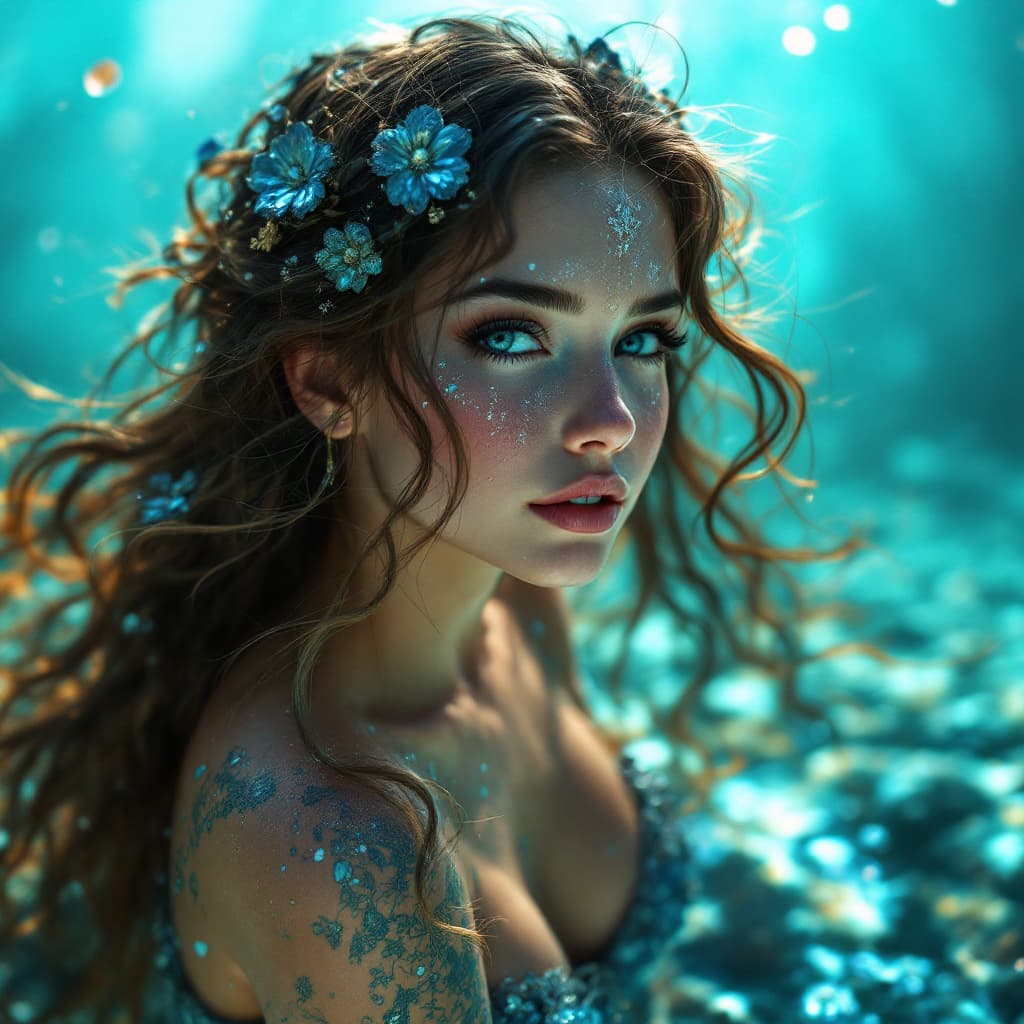 AI generated: beautiful mermaid girl