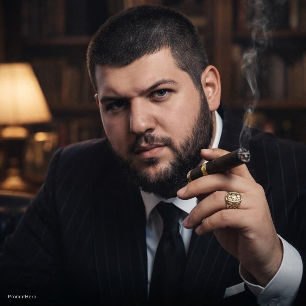 AI generated: Show me clear and my real face and show me like mafia