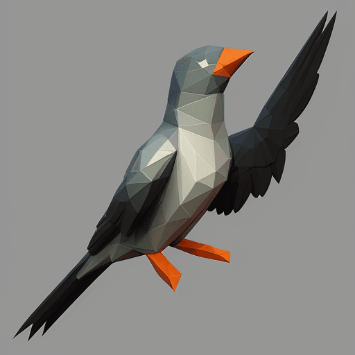 AI generated: lowpoly bird dick