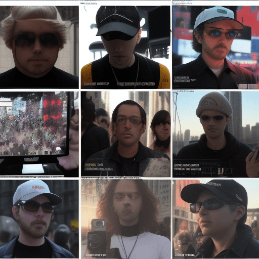AI generated: tech, 
manifestation, mobile, city, mass media, critic information, drug people