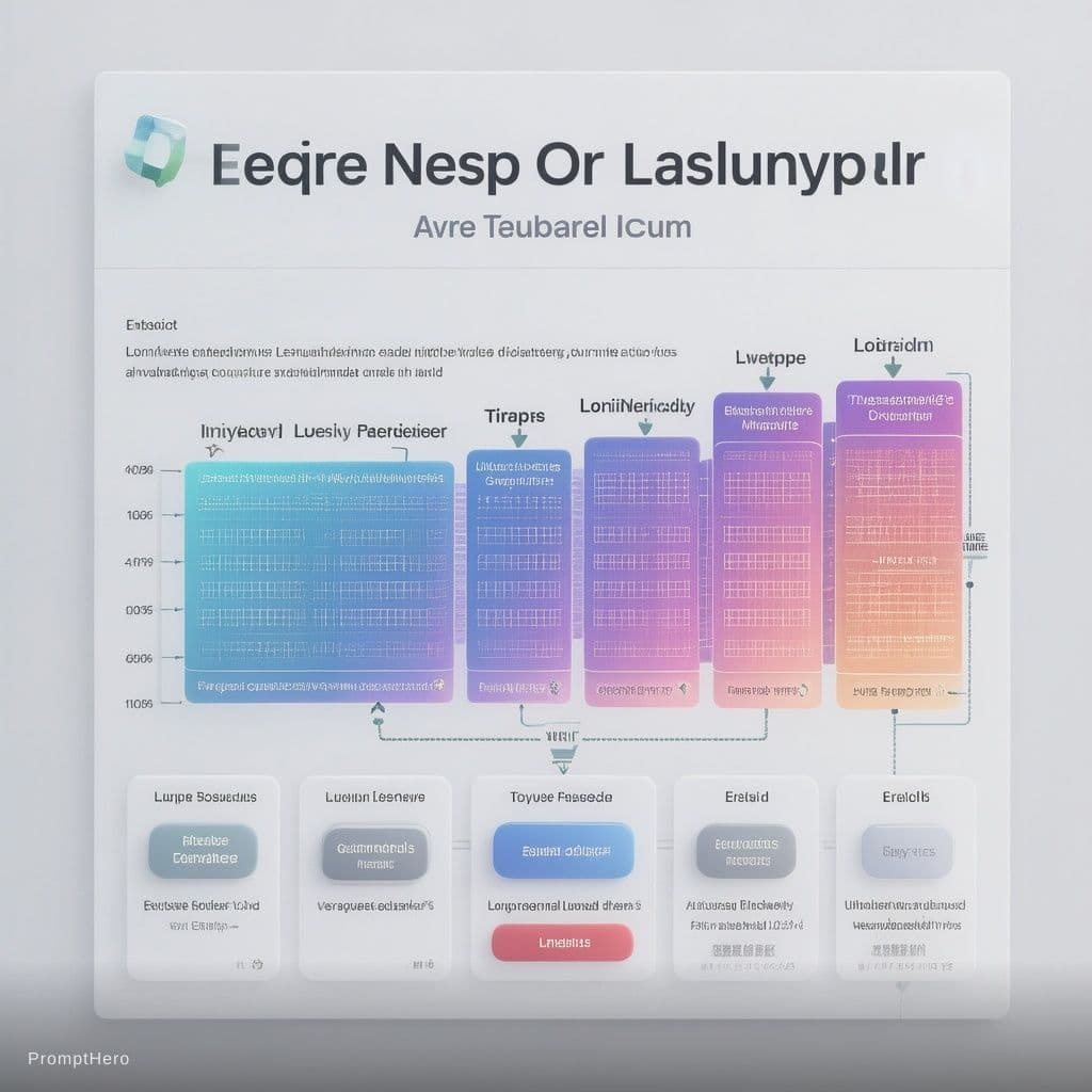 AI generated: „Erstelle ein technisches Diagramm, das zeigt, wie ein Large Language Model funktioniert. Visualisie...