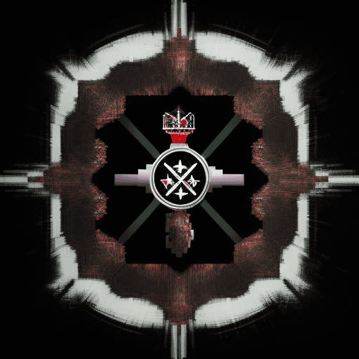 AI generated: knights templar, glitch art, hardcore, gritty lines