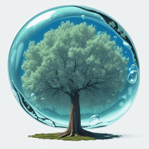 AI generated: image of a tree full of bubbles