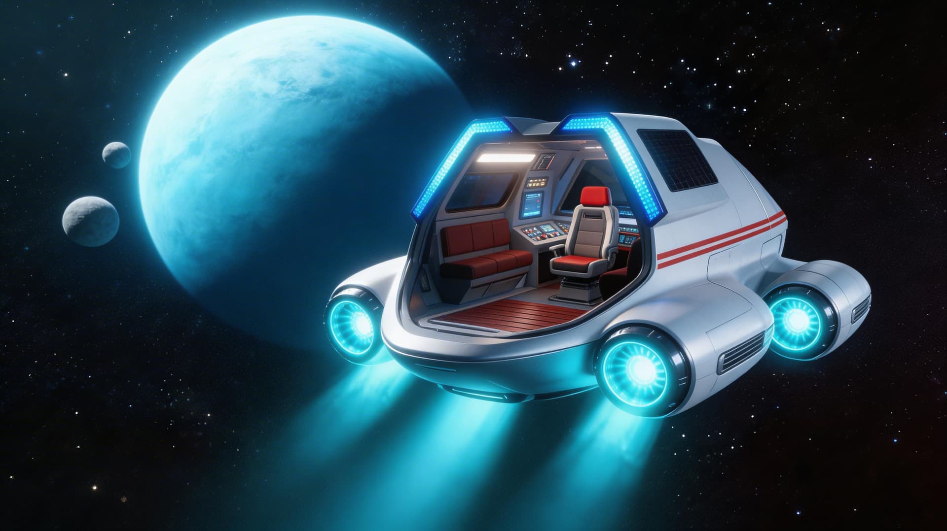 AI generated: Use Reference Images to imagine, in detail, an alien spaceship. Combine and alter specs to create a ...