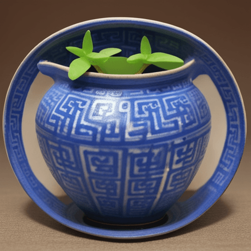 AI generated: pikmin, greek pottery