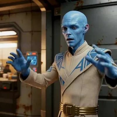 AI generated video: Create a Sci-fi scene.

Create a Sci-fi scene.

His breathing, panting, tired, beat. He stands there...