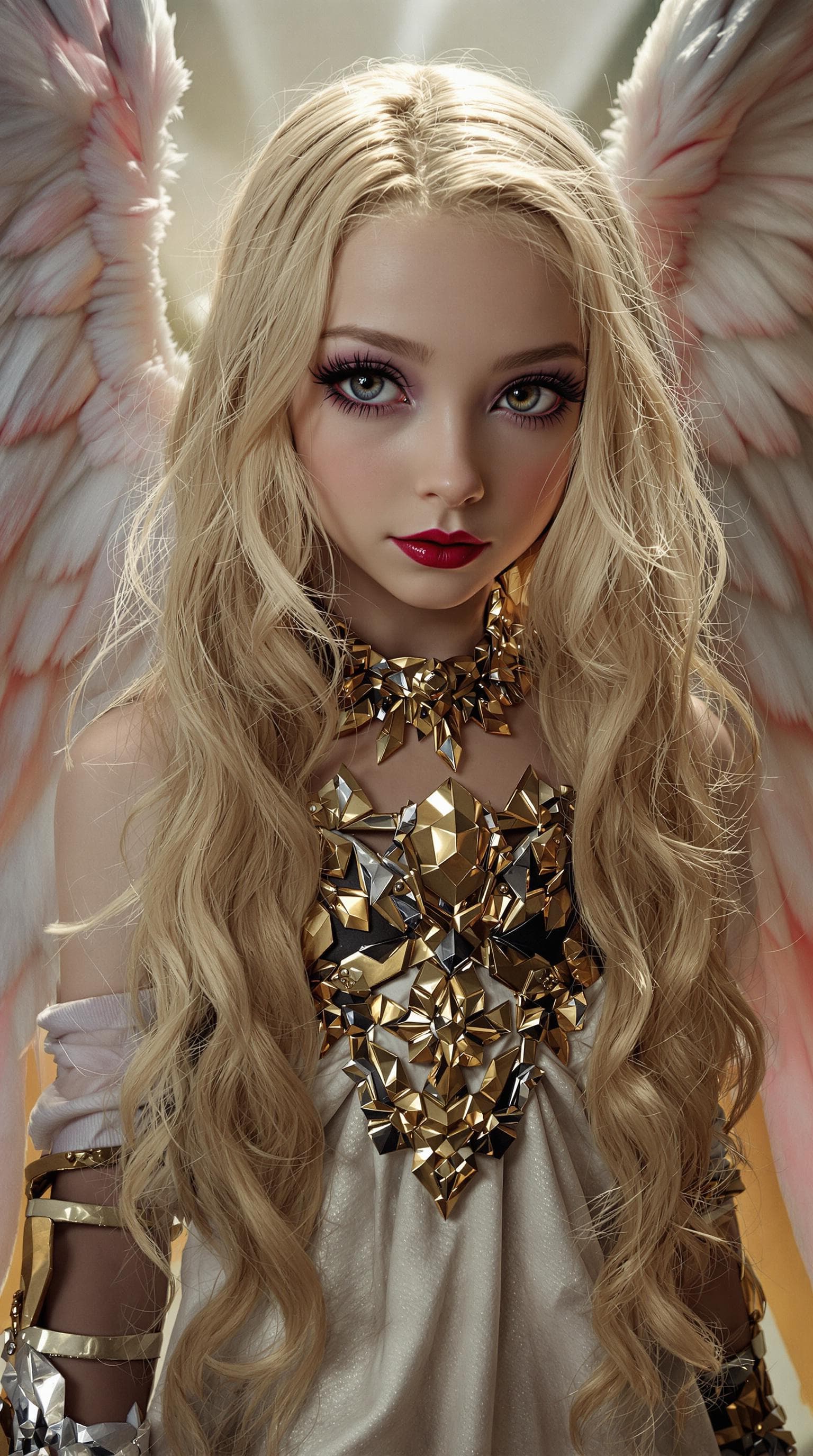 AI generated: a professional photo of a exceptionally beautiful girl in the world (age 11), (eleven year old), ang...