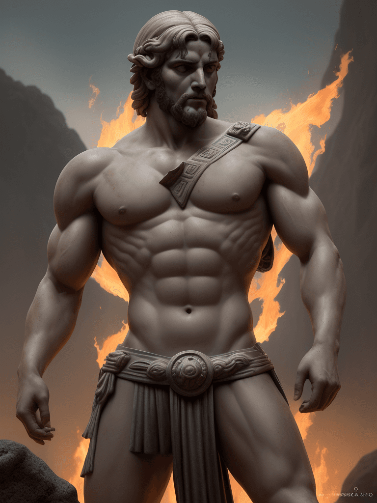AI generated: Aquiles, mitología griega, personaje de una sola pieza, cuerpo simétrico, cuerpo completo, extremada...