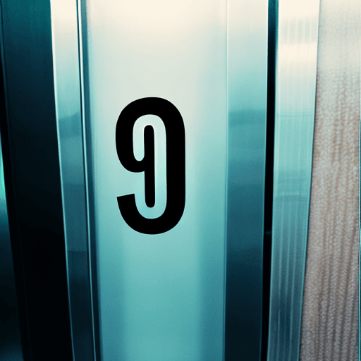 AI generated: a large "0" in an elevator