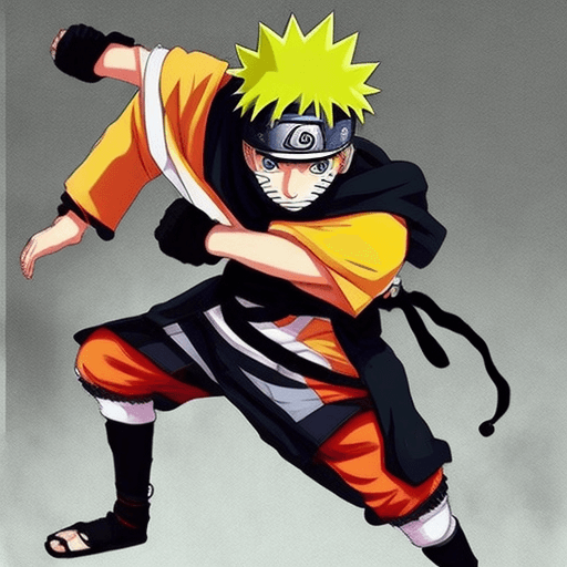 AI generated: naruto anime style ninja