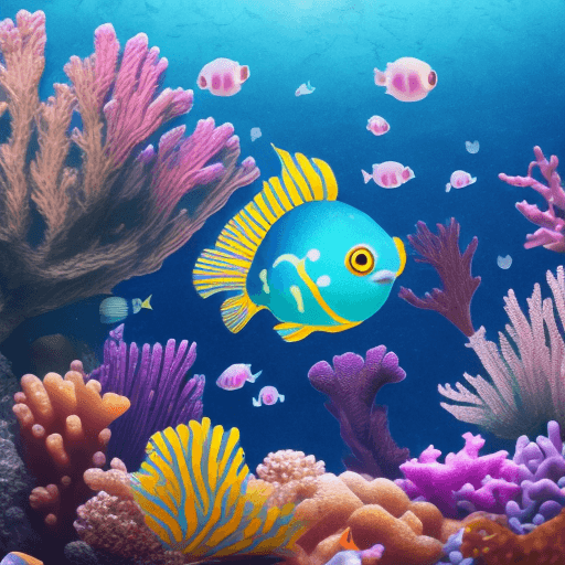 AI generated: photo of a very cute fish under the sea, super detailed and with good lighting, nature, peaceful, pl...