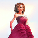 AI generated: (Emma Watson(looking at camera) wearing extremely tight dress:1.3), (curly hair:1.0), (wide hips:0.9...