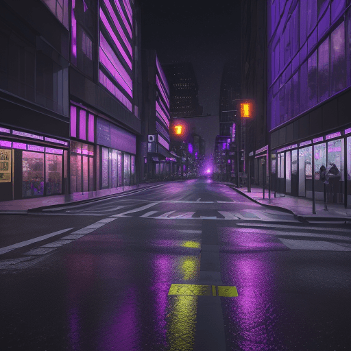AI generated: Hyper realistic ambient, city  lofi color drop , realistic art , purple, black, 8k, photo realistic,...