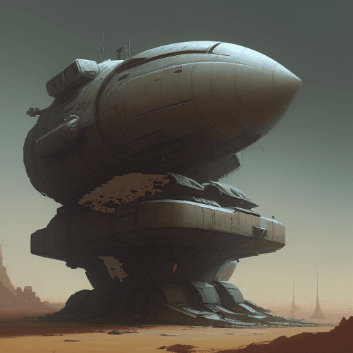 AI generated: Ian mcque style space ship