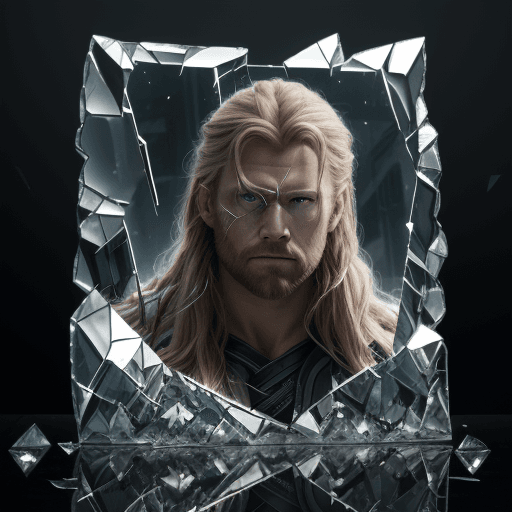 AI generated: highres,ultra-detailed,realistic,(best quality,8k,16k,masterpiece:1.3),shattered glass,mirror shards...