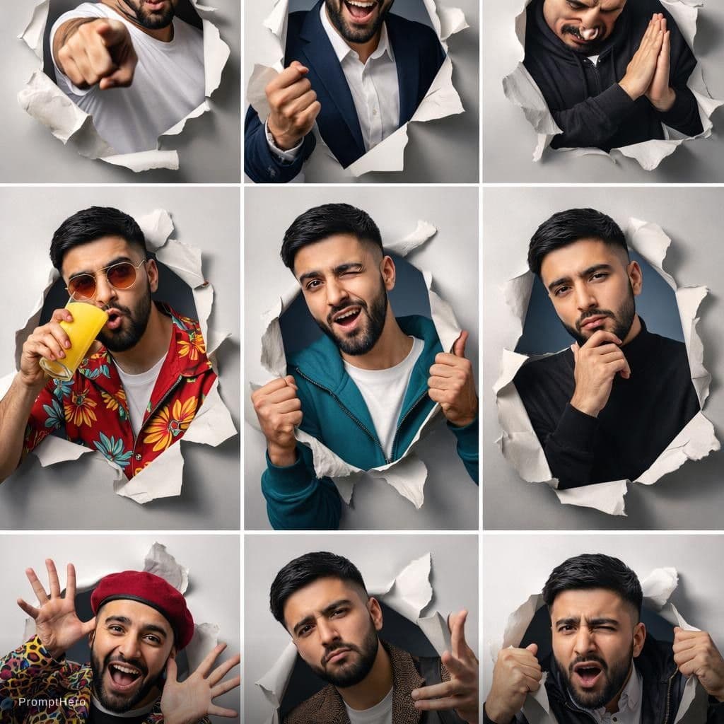 AI generated: It is so zoom it make zoom out
Generate a hyper-realistic, 9:16 studio-style collage featuring an ad...