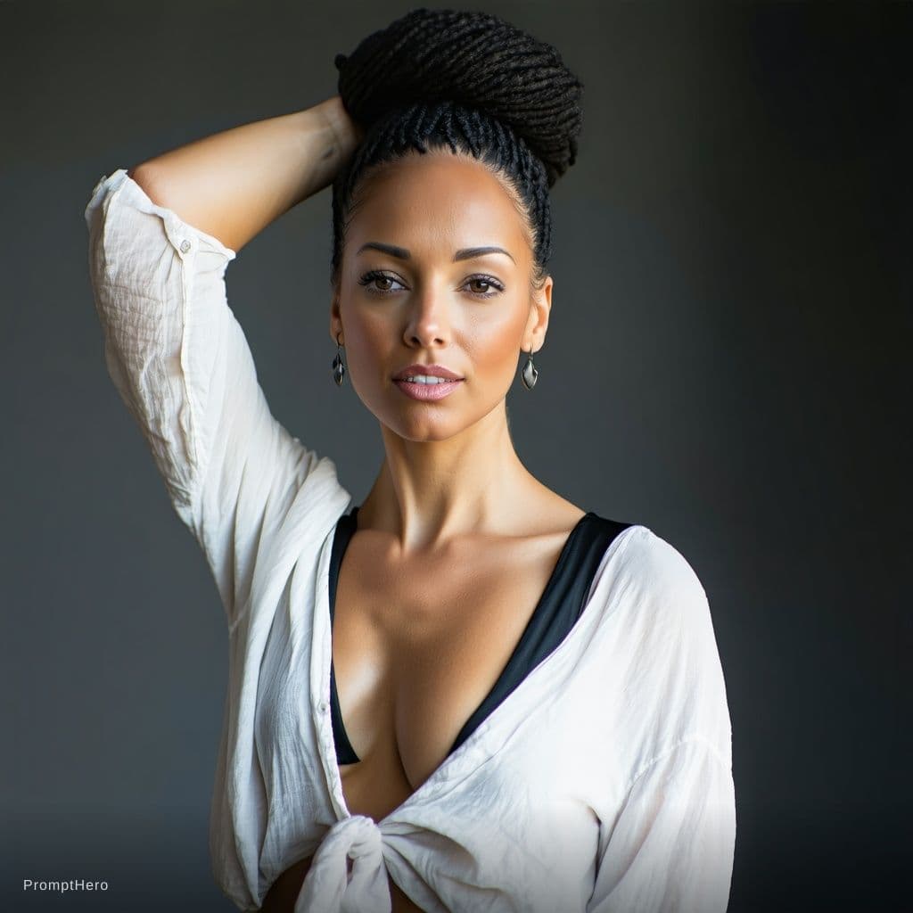 AI generated: A sexy shy girl
