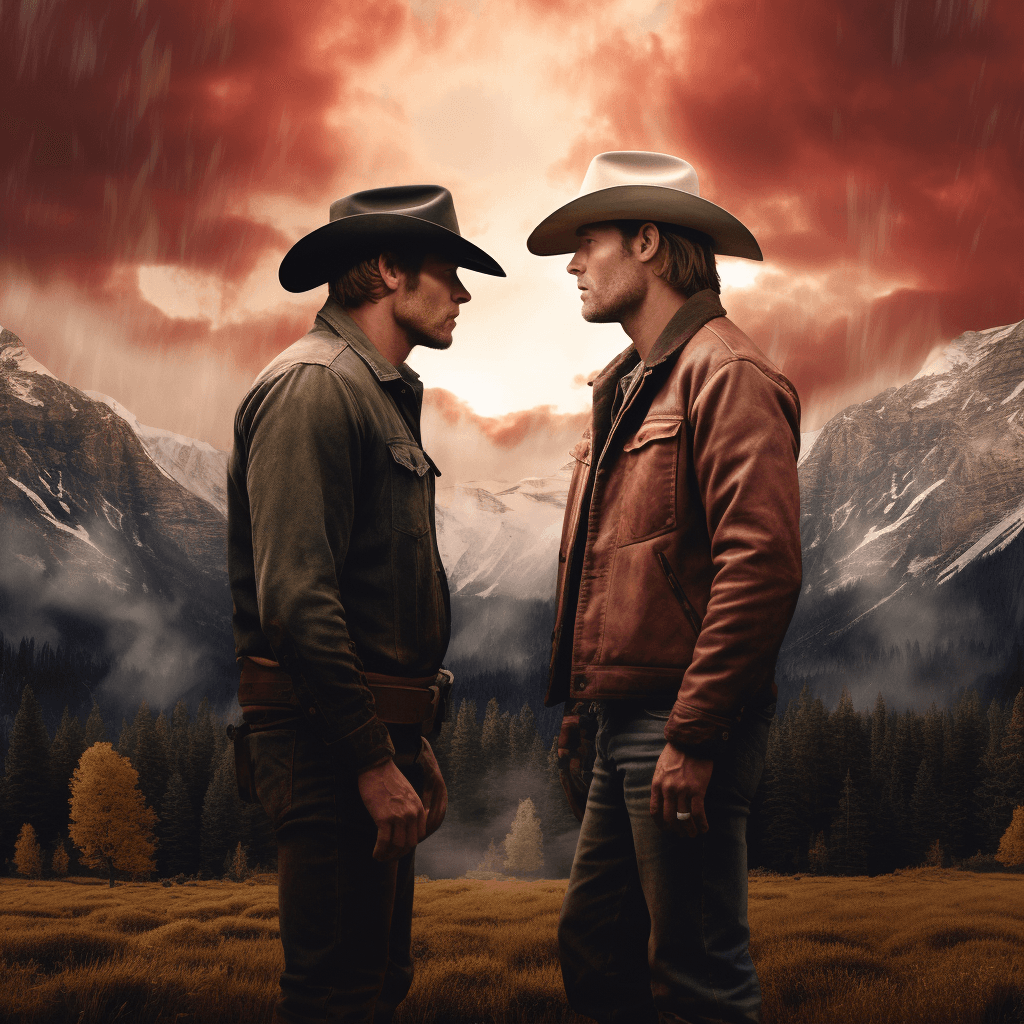 AI generated: Brokeback Mountain Poster, Chris Hemsworth and John Cena