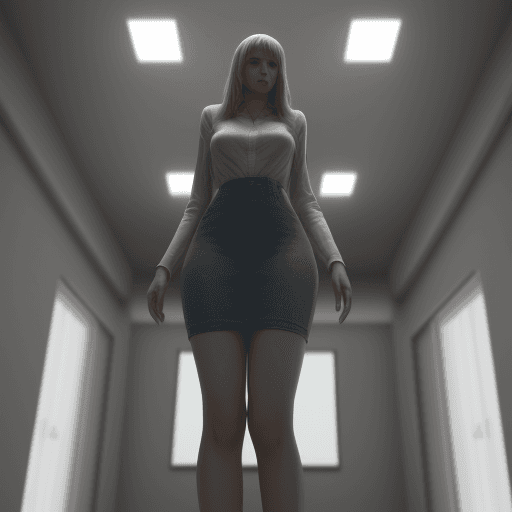 AI generated: Tall girl, 4 k ultra HD 