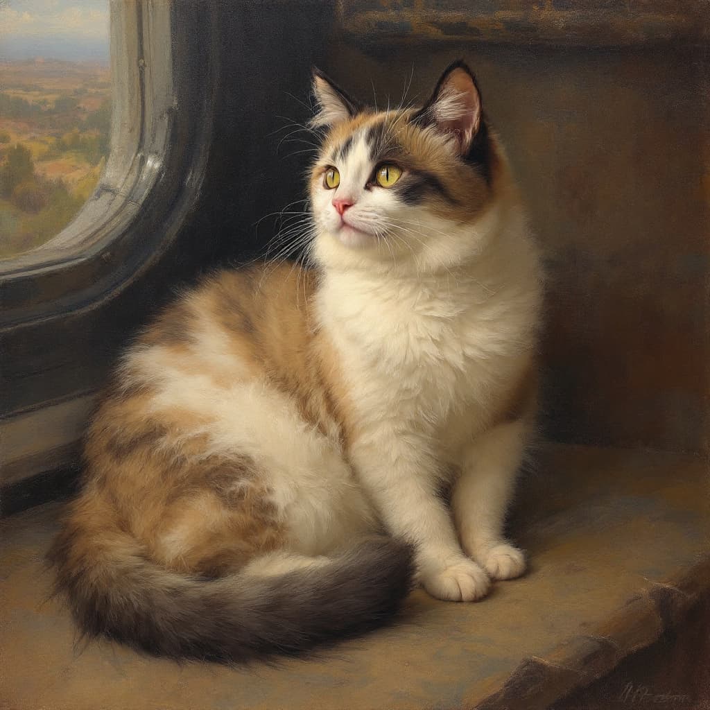 AI generated: retrato deun gato estilo de pintura sorolla