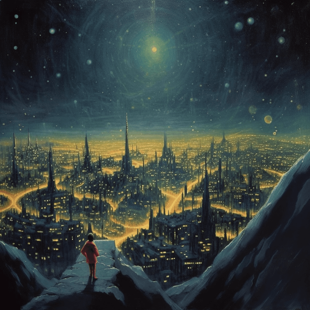 AI generated: The city and the stars