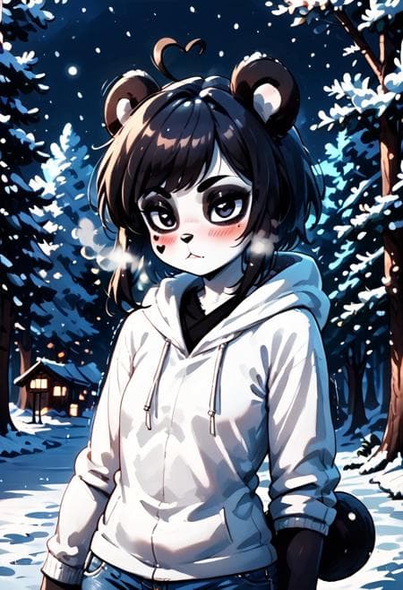 anthro panda girl concept - XL