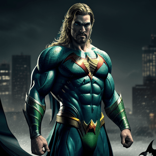 AI generated: Aquaman, Batman, Wonder Woman, Superman, Hulk