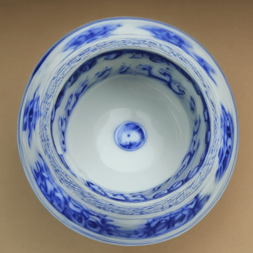AI generated: Porcelain bowl, extremely detailed