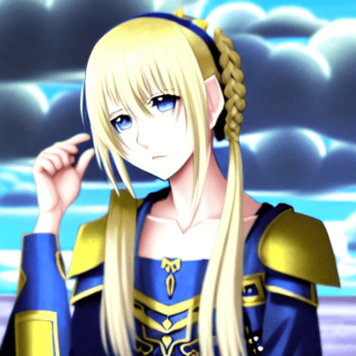 AI generated: Saber, "Artoria Pendragon", "Arturia Pendragon", "FATE/Stay Night", "Hiromitsu Takeda art style", "T...