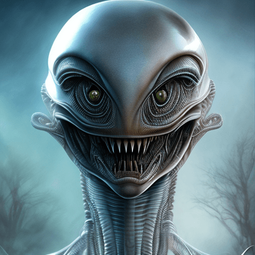 AI generated: alien, full body, terrifying, fierce and threatening, highly detailed and realistic --ar 68:128 --st...
