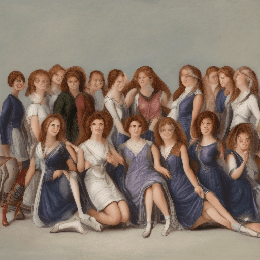 AI generated: a realistic and highly detailed portrait of a group of Italian highschool female students
