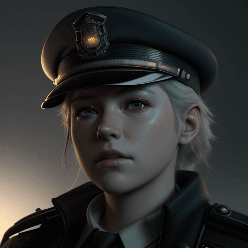 AI generated: Ultra realistic officer photo, dramatic light, pale dawn, cinematic lighting, artstation trend, 4k, ...
