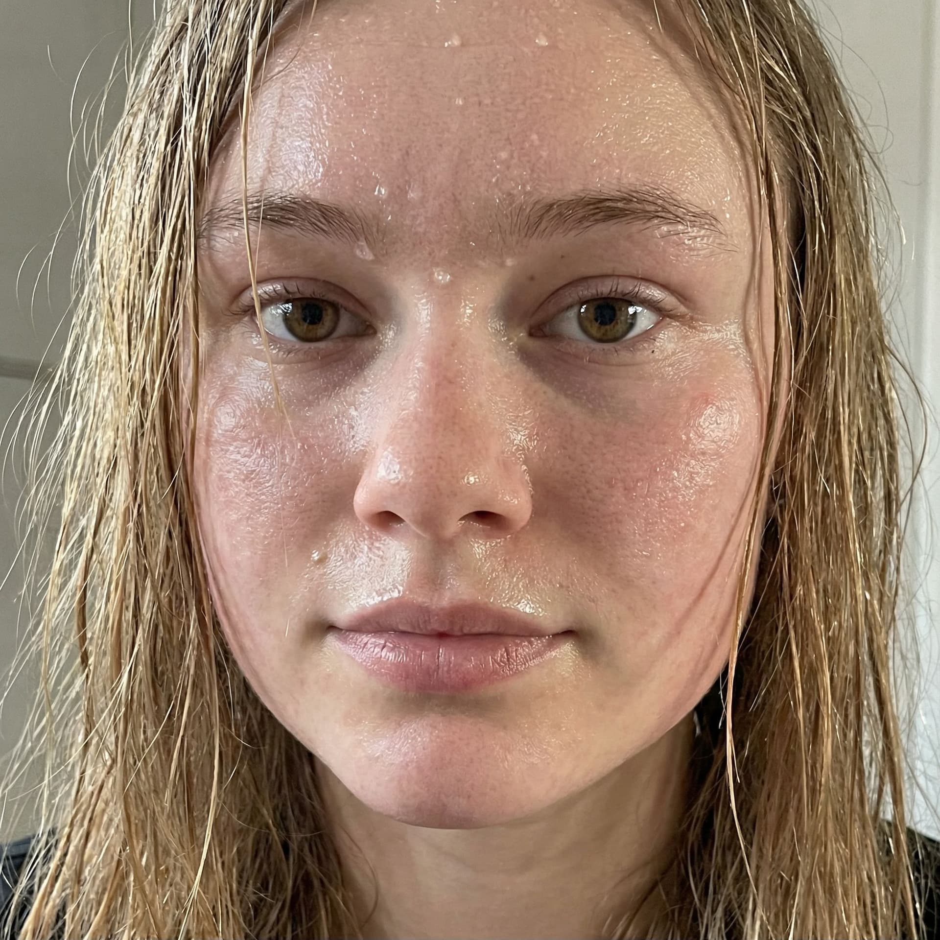 AI generated: Sweaty skin and hair